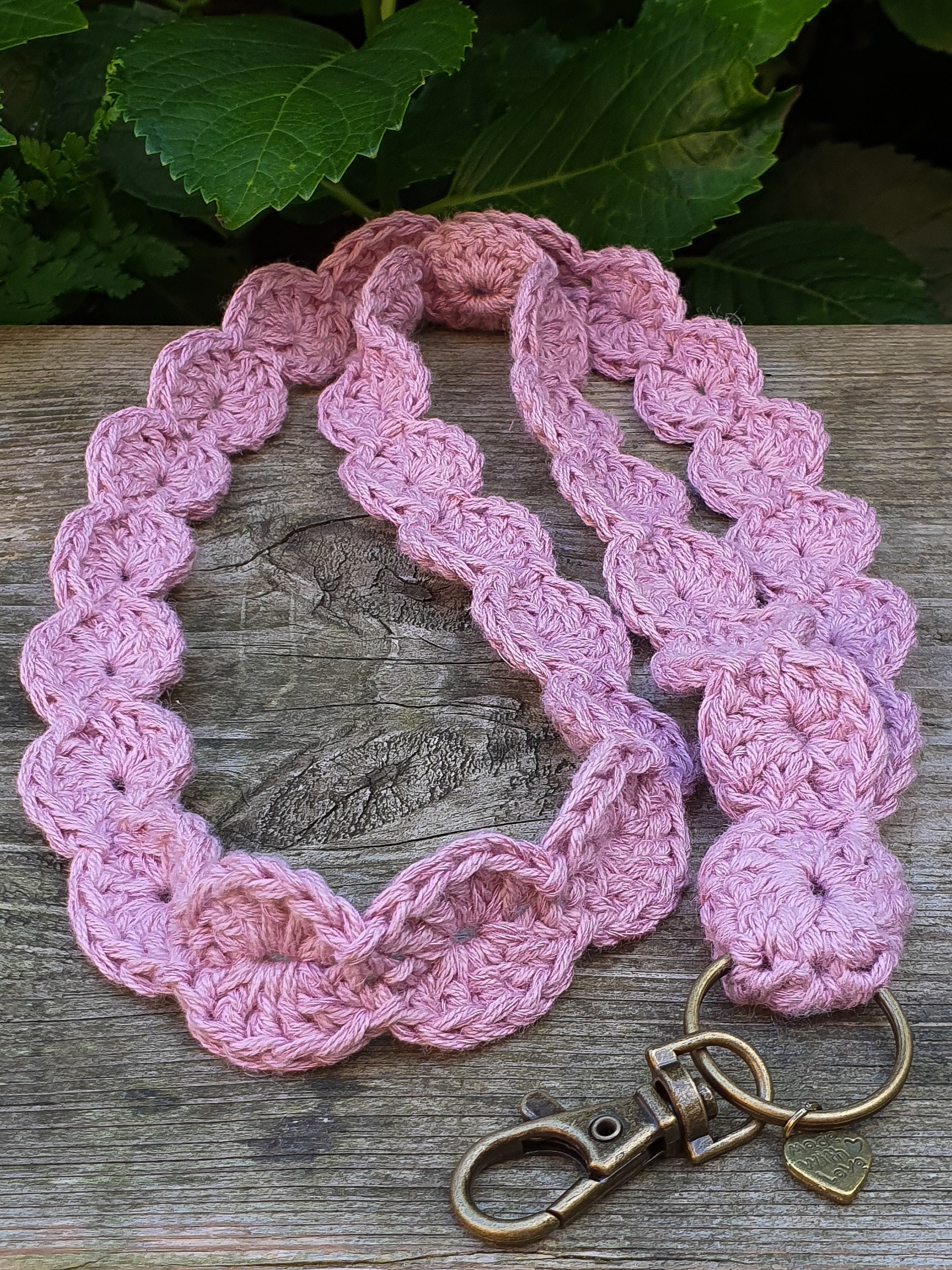 Porte-carte Handmade Crochet - Collier Cordon En Acrylique Ivoire - Fait Main