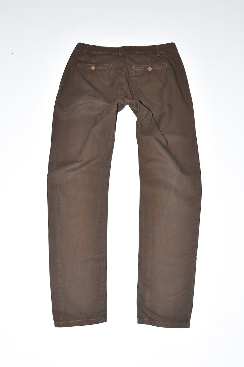 Brown Cotton Blend EDC Tapered Regular Casual Women/'s Trousers Size UK12 L31