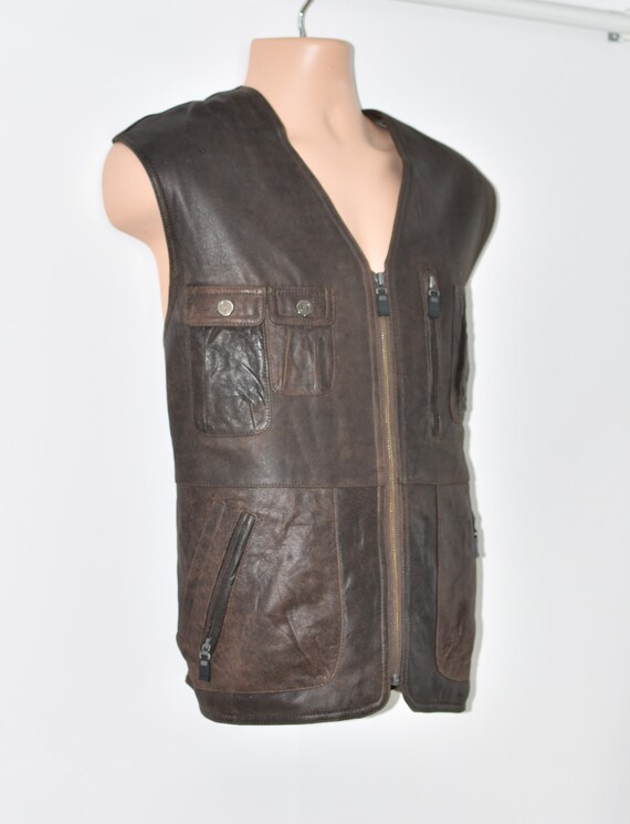 Vintage ENGBERS Men's Real Leather Western Biker … - image 2