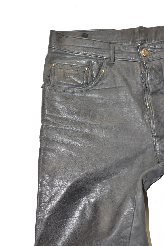 Vintage Men's Real Leather Motorcycle Biker Brown… - image 3