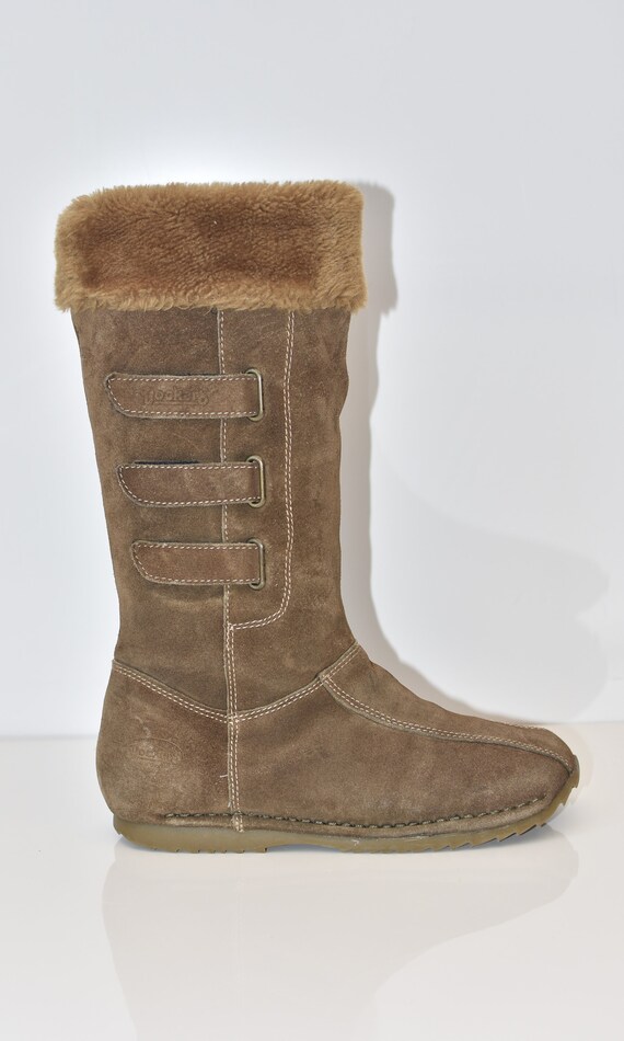 Vintage Brown Genuine Leather DOCKERS Knee Length