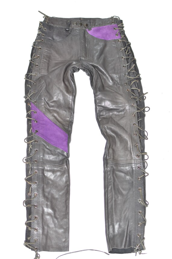 genuine leather skinny jeans