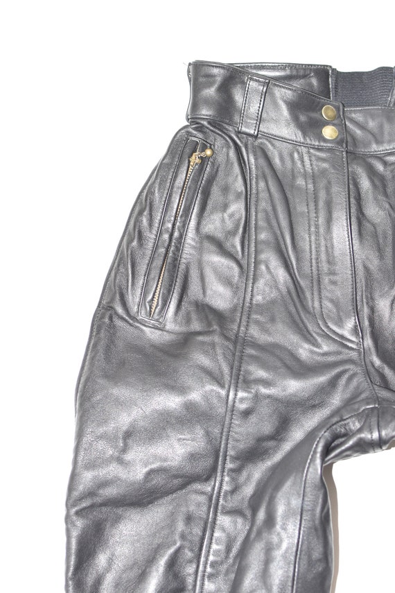 Vintage Black Genuine Leather HEIN GERICKE Biker … - image 3