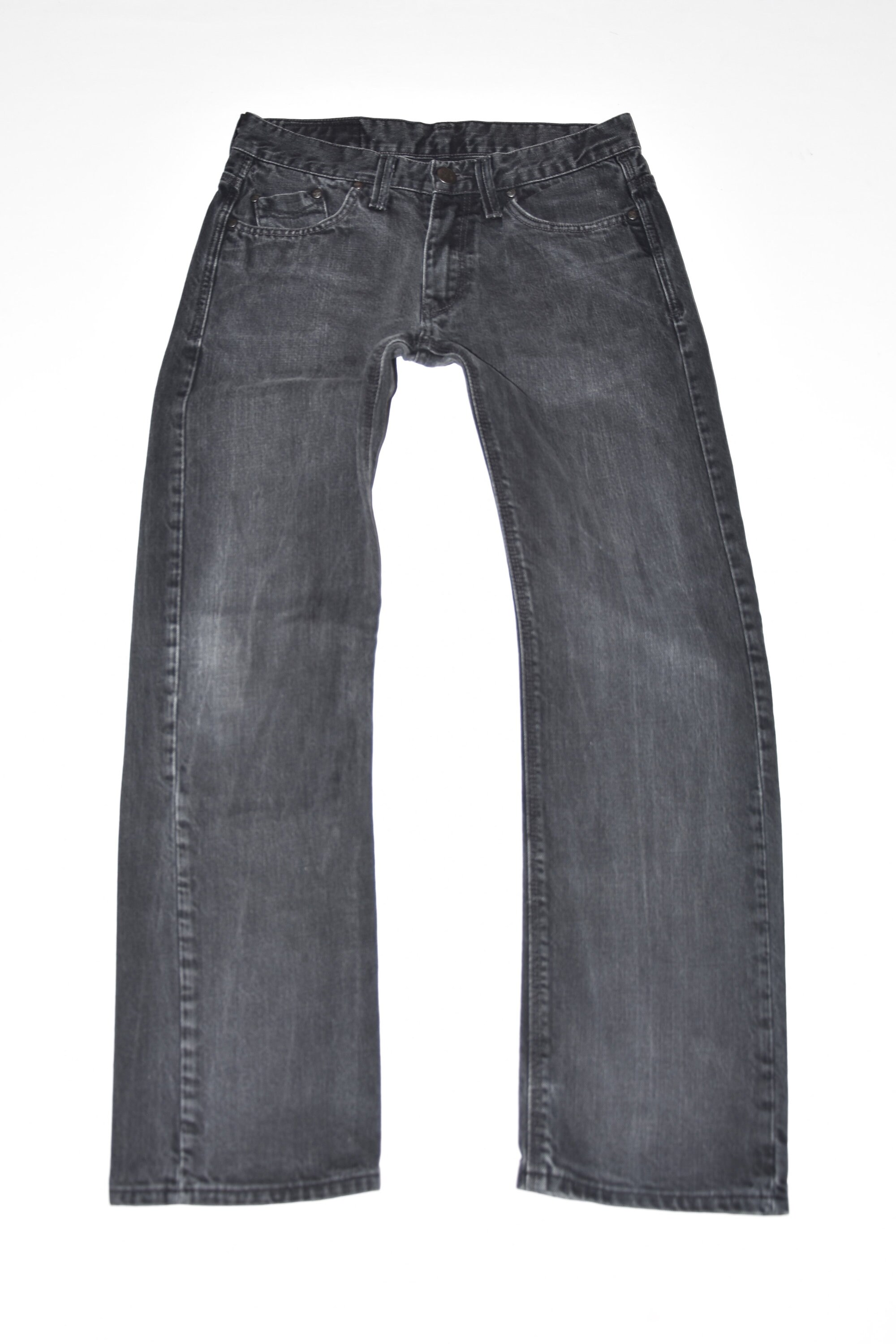 Image of Vintage Black Denim Crockers 312 Zip Fly Straight Leg Faded Men's Jeans Size W29" L30"