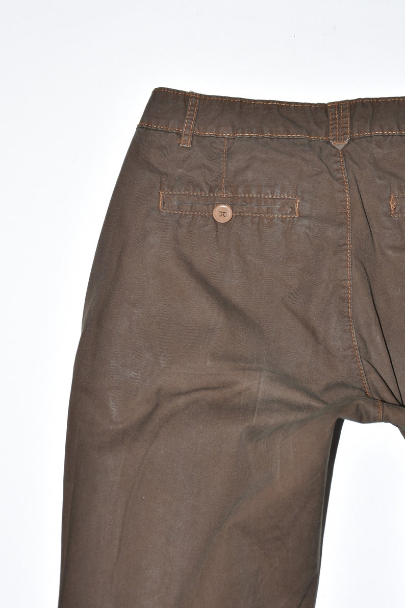 Brown Cotton Blend EDC Tapered Regular Casual Women/'s Trousers Size UK12 L31