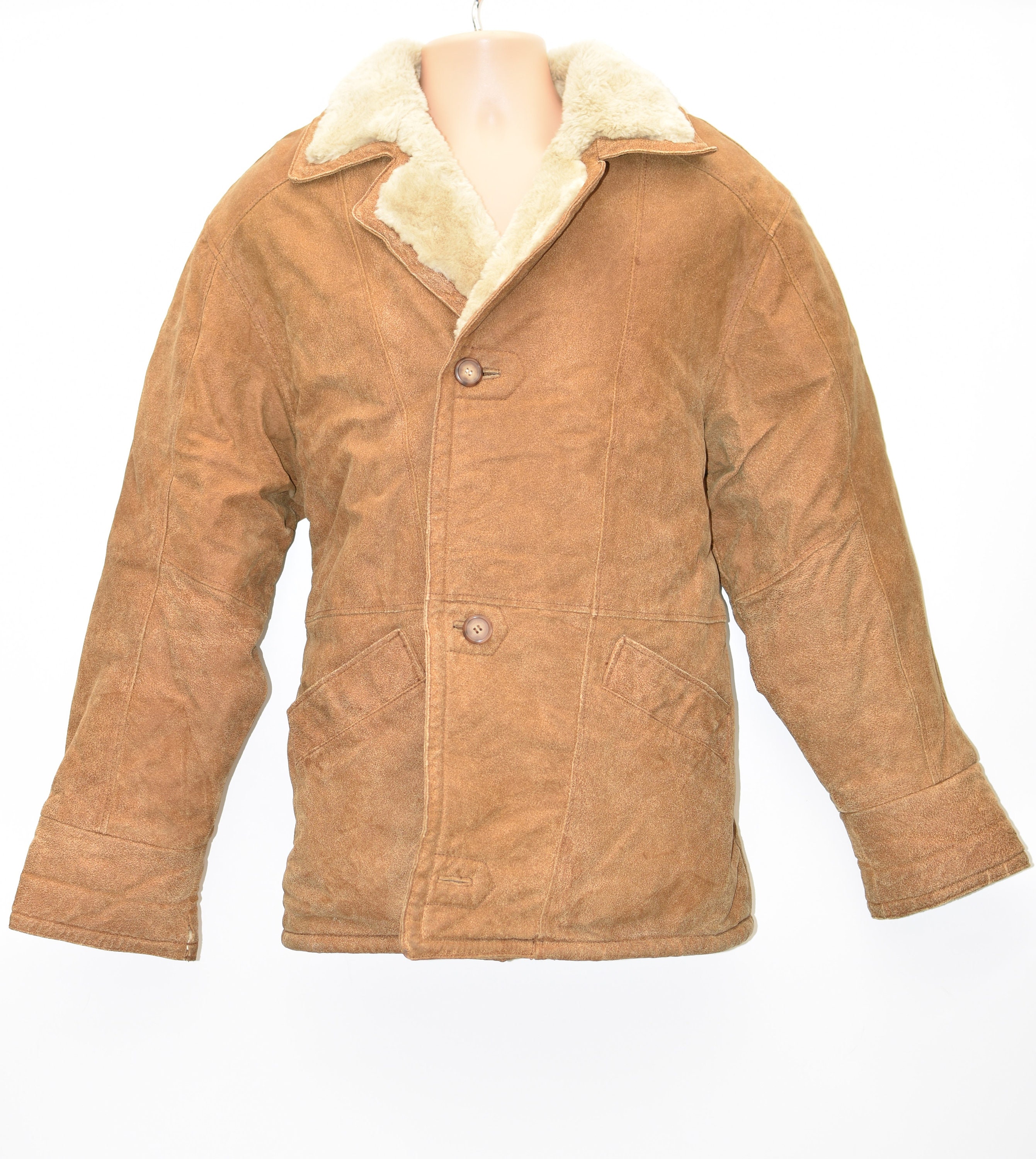 Image of Vintage Brown Real Leather J.riggings Hips Length Biker Men's Coat Jacket Size L