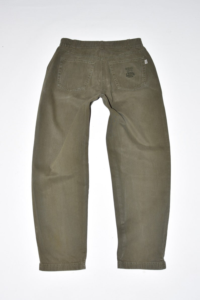 Vintage Green Denim BRAX Tapered High Waist Women/'s Jeans Size W30 L28