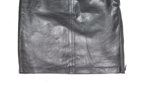 Vintage Black Real Leather PANTERA Straight Penci… - image 5