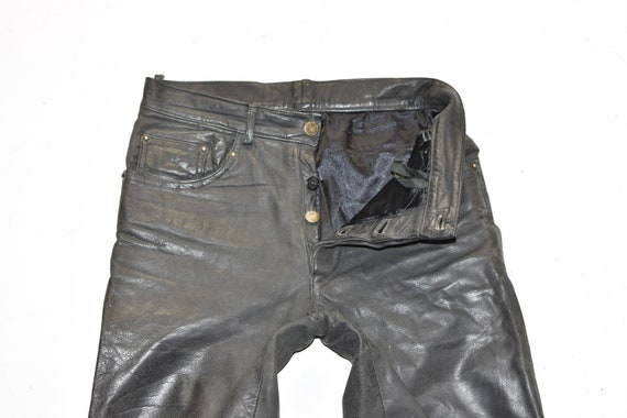 Vintage Men's Real Leather Motorcycle Biker Brown… - image 5