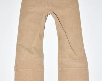 Vintage Brown Corduroy BRAX Straight Leg Stretch Women's Pants Trousers Size W30" L25"