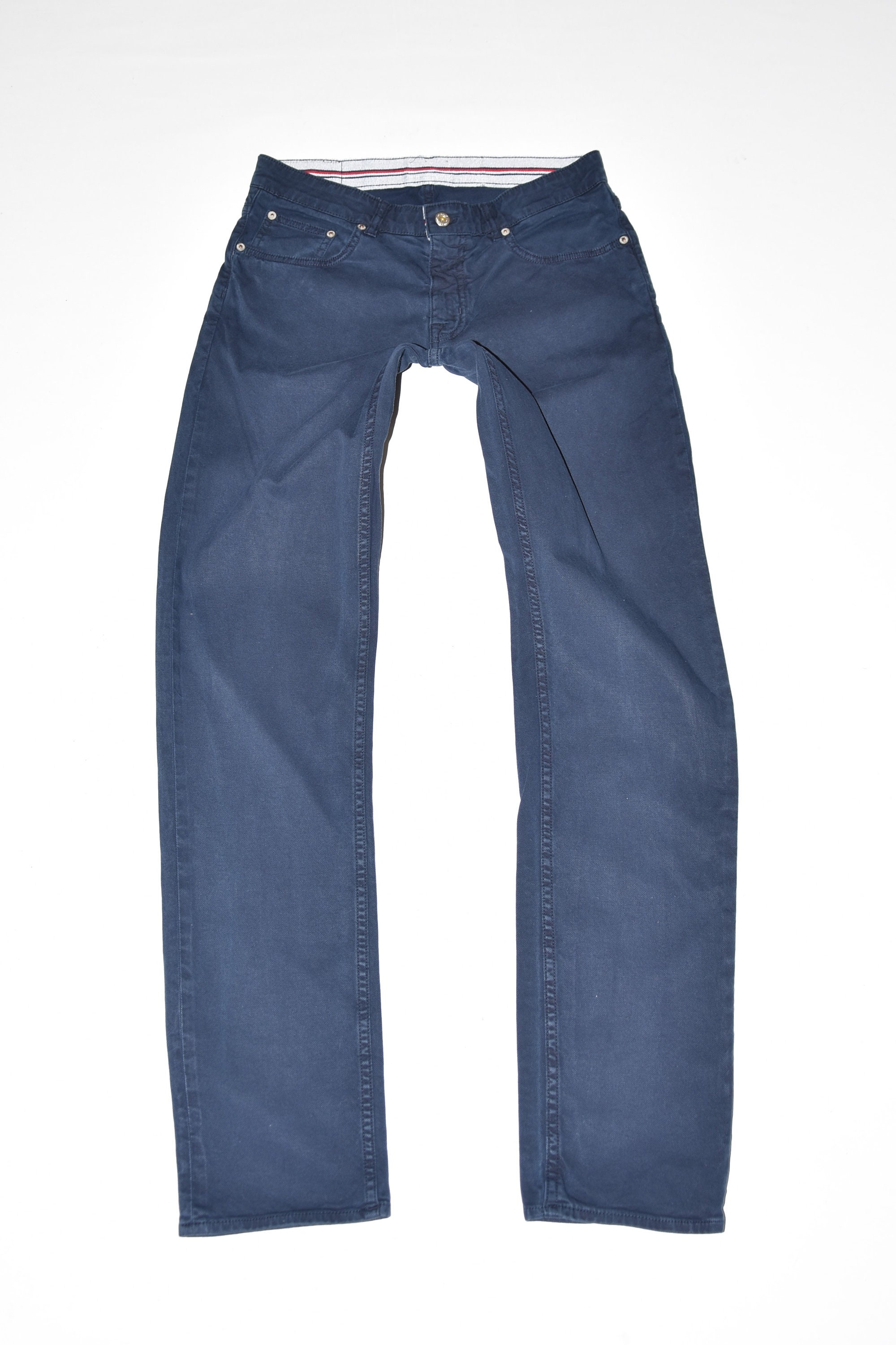 Image of Vintage Blue Cotton Gant Zip Fly Straight Leg Men's Pants Trousers Size W31" L33"