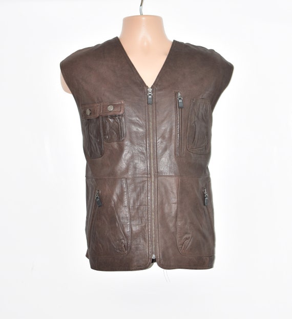 Vintage Men's Real Leather Western Biker Casual B… - image 1