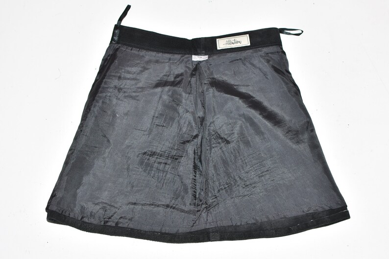 Vintage Black Real Leather ATTENTION Straight Pencil Short Length Skirt Size W27 L16 image 9