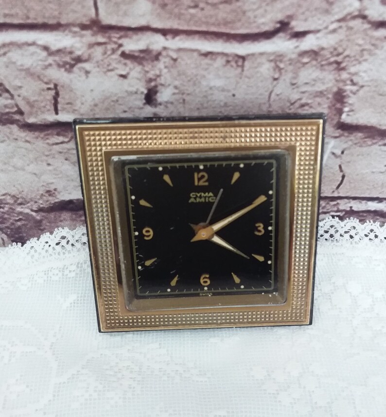 Cyma Amic alarm clock quality Swiss made 11 Jewel vintage Etsy