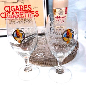 Beer Glass, 2 x WinterVrund Limburg beer glass, Craft Ale Winterbier glasses, German beer glasses. Rare.
