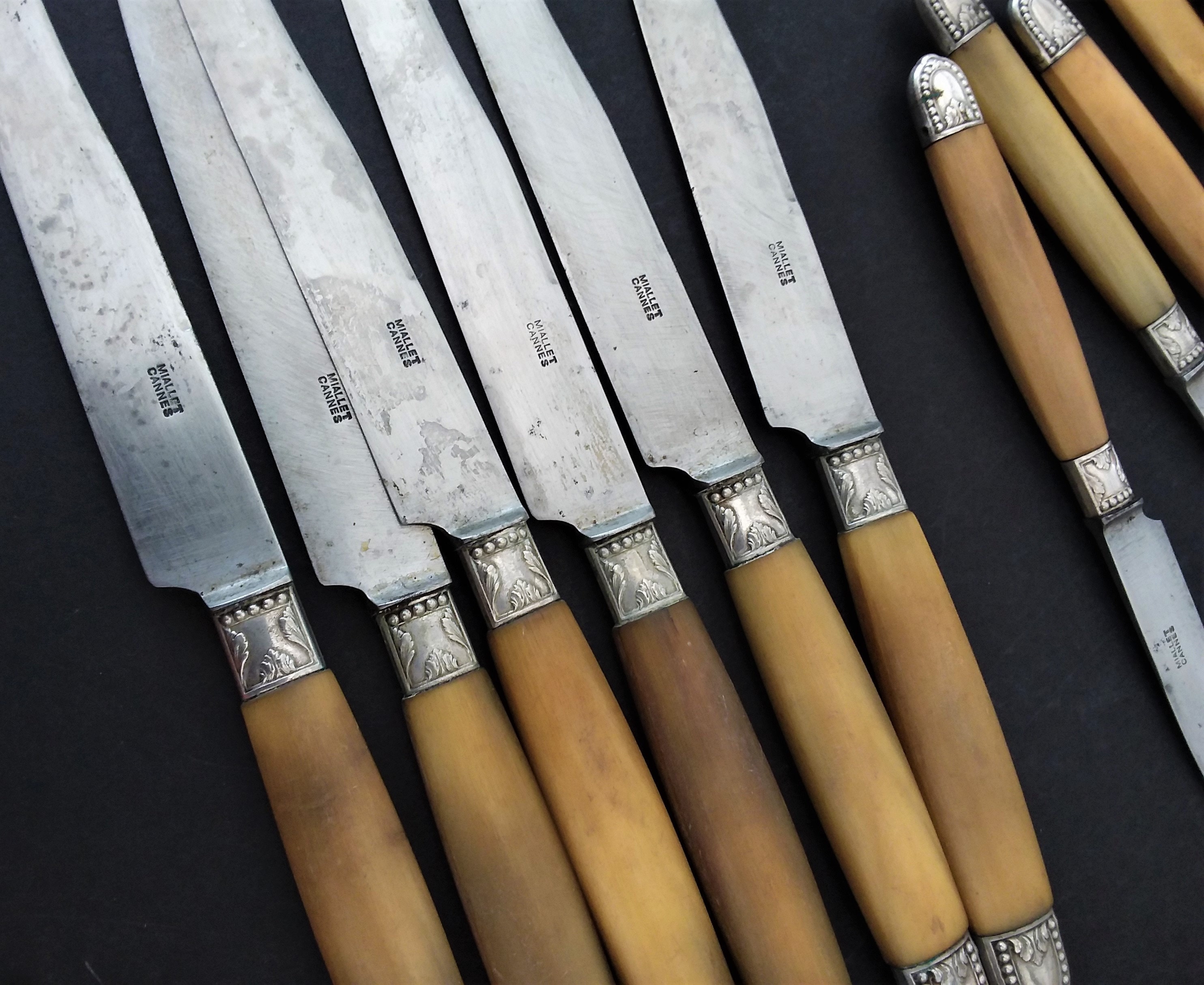 Vintage French knives 24 x knives in two matching sets of 12 Etsy
