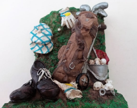 Golf Clubs Book Ends With A Golf Theme Golf Ornaments Home Etsy