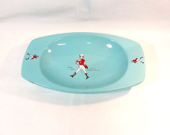 Johnnie Walker dish, ash tray, bar ware, Wade pottery tobacciana, Breweriana vintage whisky.