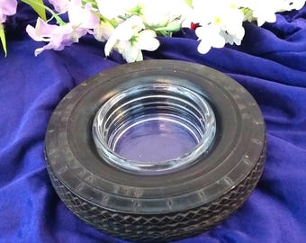 Vintage Goodyear Tire Ashtray, Tobacciana Decor