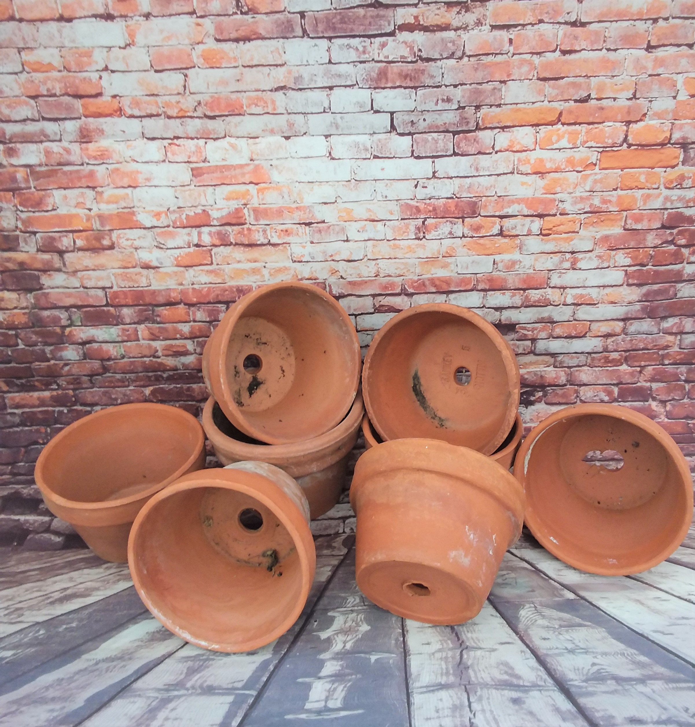 Terrakotta-Pflanzentöpfe 2 x schöne Garten Pflanze Töpfe | Etsy