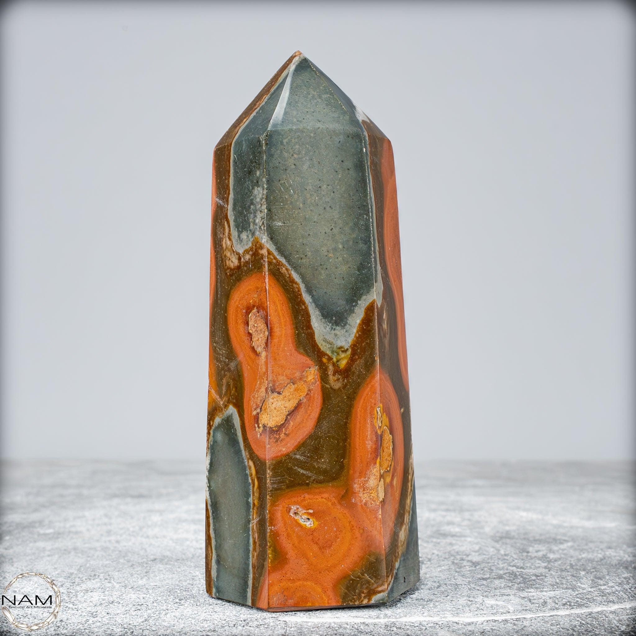 Natural Polychrome Jasper Obelisk -432.35g