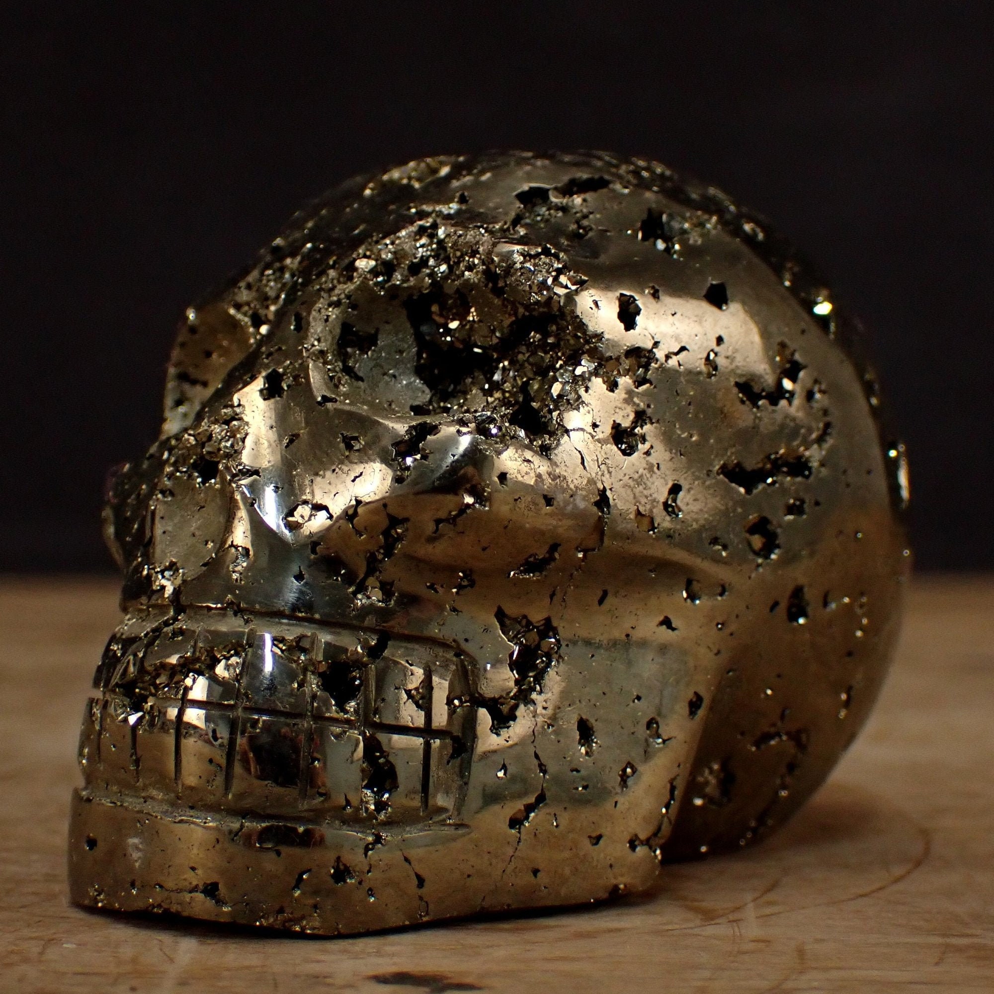 Pyrite Skull/skull Sculpture - 414.47g - 71x53x52 Mm - Etsy