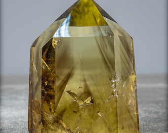Rare Citrine Crystal Phantom Obelisk - 205.05g