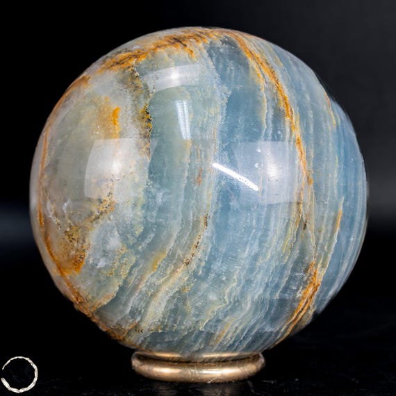 Rare Natural Blue Onyx Sphere, Argentina - 450.22 G - Etsy