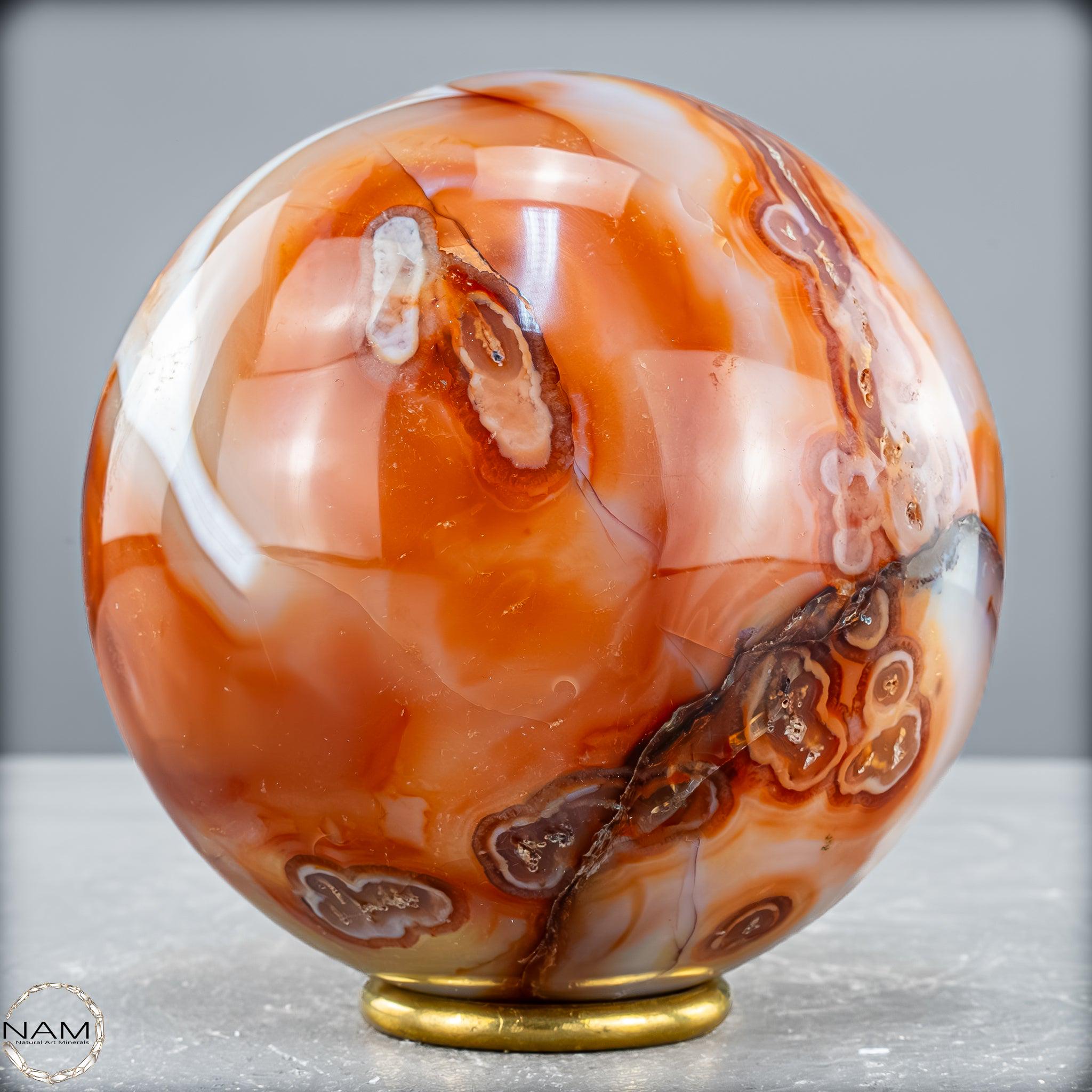 カーネリアン　スフィア Natural Multicolored Carnelian Crystal Sphere - 1515.36 G - Etsy