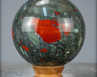 Natural Dragon Blood Jasper Sphere from Africa - 1405.35g - 96mm