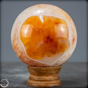 Natural Multi-Coloured Carnelian Crystal Ball - 790.78g - 84 mm