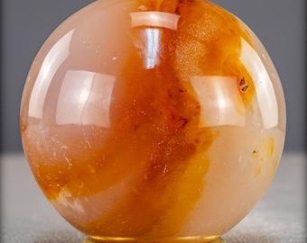 天然マルチカラーカーネリアンクリスタルスフィア - 499.17g - 72mm