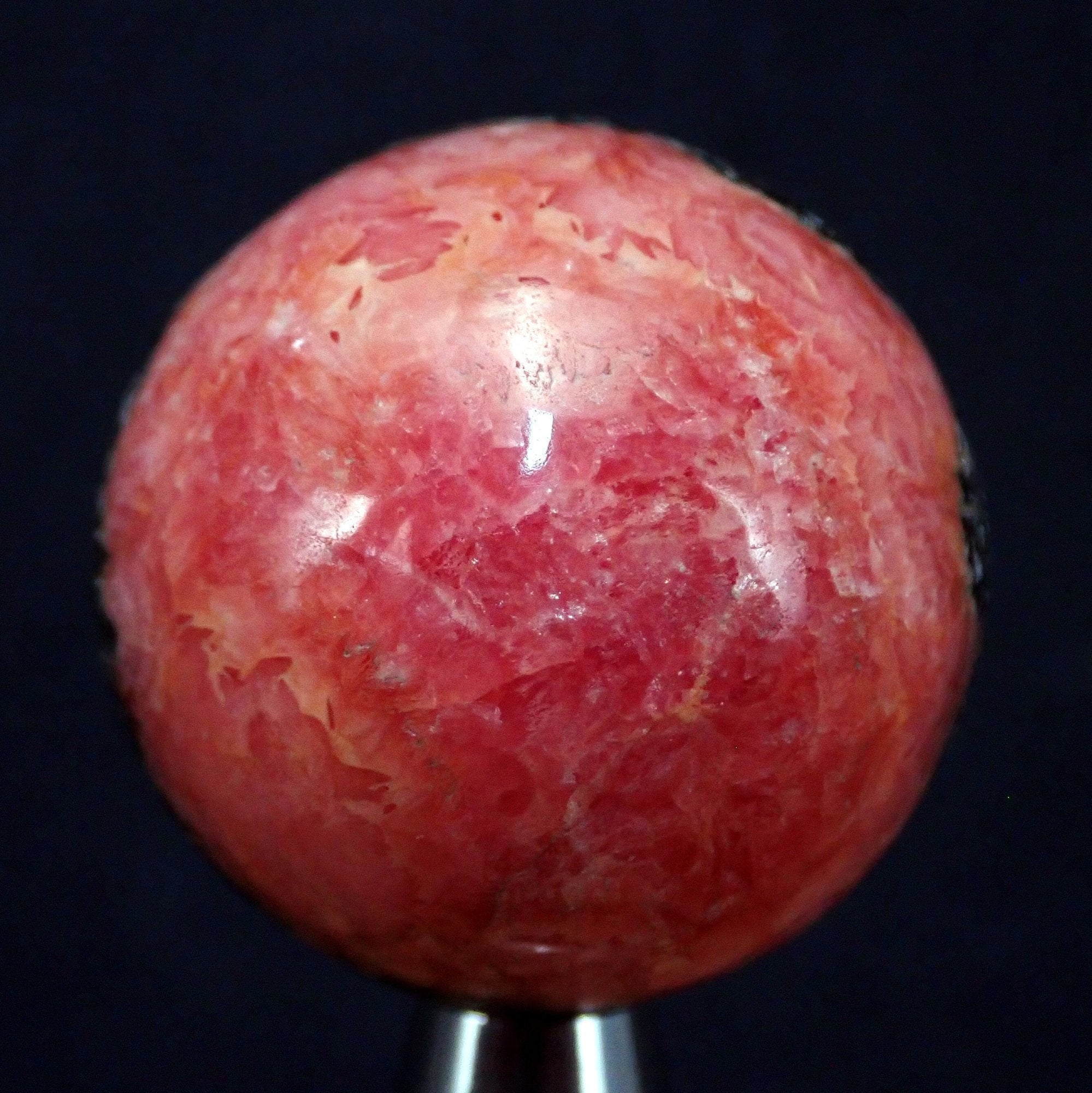 A+ Quality Rhodochrosite & Pyrite Ball - 96.22g - 36.40mm