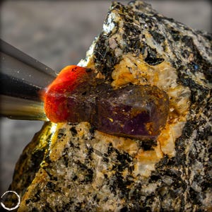 Seltener Rubinkristall auf Matrix aus Wiza, Tansania - 142,83g