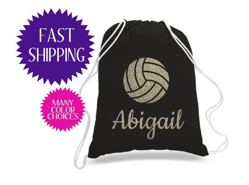 Volleyball Team Gifts Volleyball Bag Volleyball Drawstring Bag Etsy