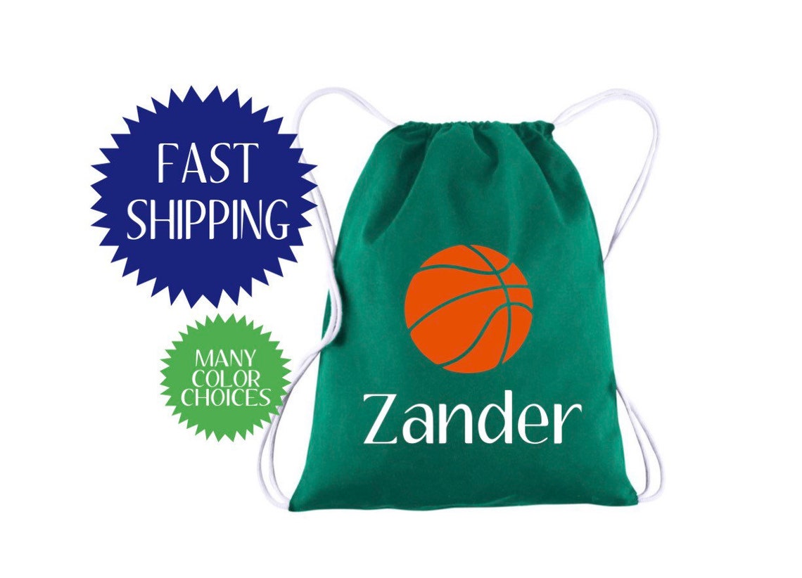 Basketball Drawstring Bag Toddler Boy Gift Toddler Boy Bag Etsy