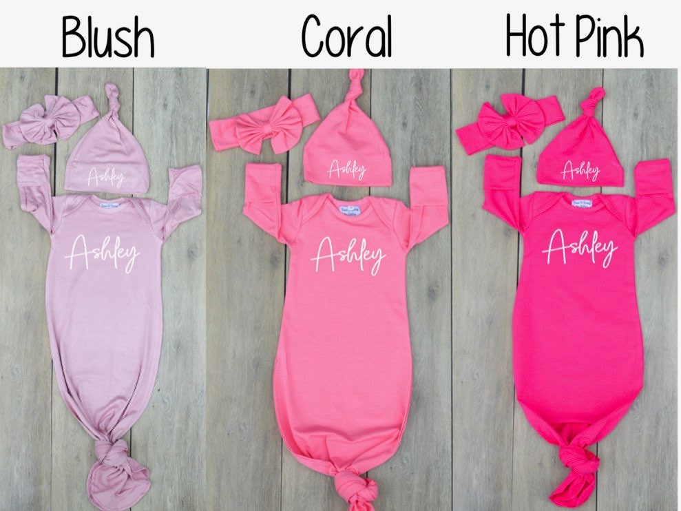 Baby Shower Gift Girl Baby Gown With Name Baby Gown Girl Etsy