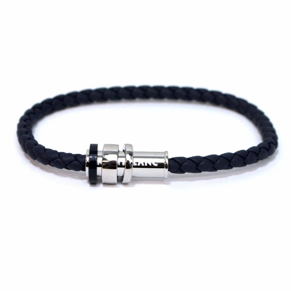 Nueva Pulsera De Cuero Negro Superficie De Personalidad Mate Nueva Pulsera De Cuero Negro Superficie De Personalidad Mate