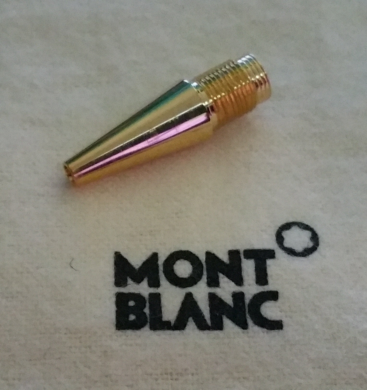 Montblanc Pen Replacement Parts Mont Blanc Lower Tip Gold Used Etsy