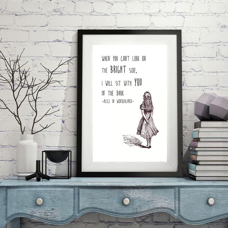 Alice in Wonderland Vintage 'when You Can't Look on the Bright Side, I ...