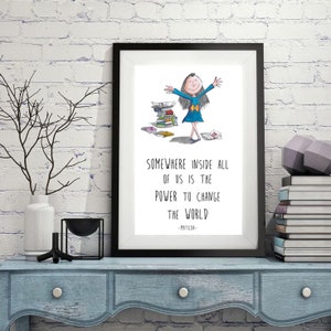 Change The World - Matilda - Roald Dahl Quote - Roald Dahl Poster - Roald Dahl Print - Roald Dahl Art - INSATNT DOWNLOAD -