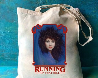 Kate Bush Cotton Bag, Vintage Retro, Artist Music Rock, Running Up That Hill, Music Art Print 100% Cotton bag, Shopping bag, Gift to her