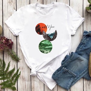 Wild and Free Tee: Vintage Adventure Collage Art Print