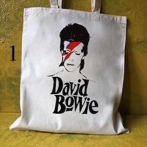 David Bowie Tote Bag: Vintage Rock Music, 100% Cotton