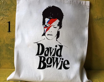 David Bowie Tote Bag: Vintage Rock Music, 100% Cotton