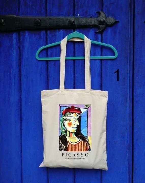 Picasso Art Print Tote Bag: Vintage Retro Style, 100% Cotton
