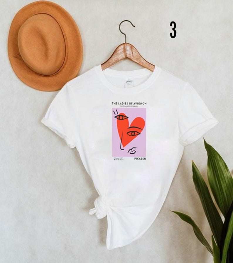 Picasso Art Women's Tee: Vintage Retro Painting, Soft Cotton T-Shirt image 1
