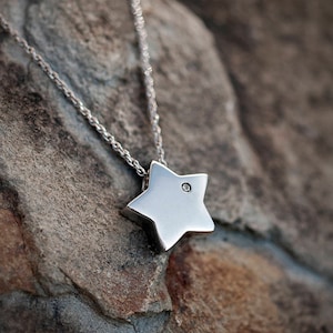 Silver Star Shining Bright Cremains Pendant