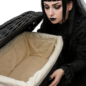 Gothic Mini Sarg Box - Kuriosität Dekor, Hexen Altar Prop, Schwarzer Sarg, Gothic Geschenk, Fotorequisite, Mesita de café ataud Sarg, Aufbewahrungssarg