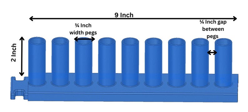 Chunky Yarn Blanket, 9" Knitting Loom, 3/4" Inch Peg, Sturdy Modular Blanket Loom, Chunky Yarn, 3D Print, Beginner Loom Kit, Easy to Store. image 3